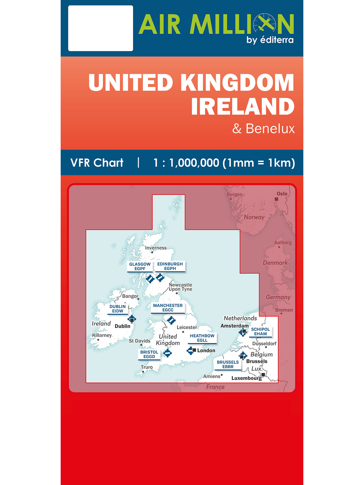 Großbritannien & Irland - Air Million VFR-Karte 1:1.000.000, gefaltet, 2025