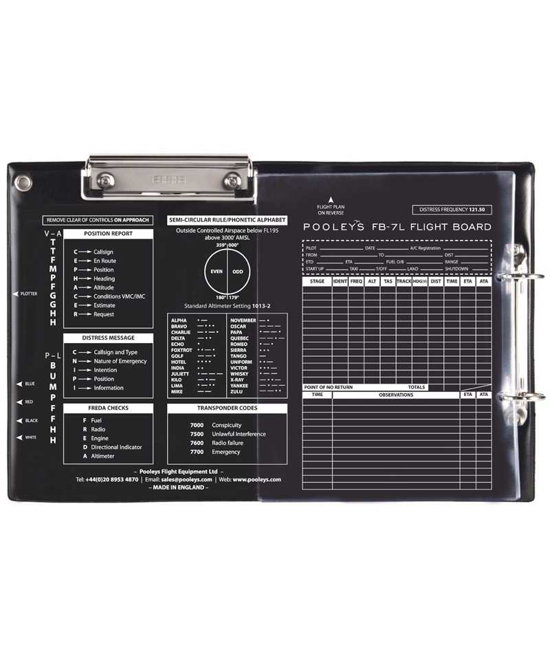 Pooleys FB-7 Flight Board - für Linkshänder
