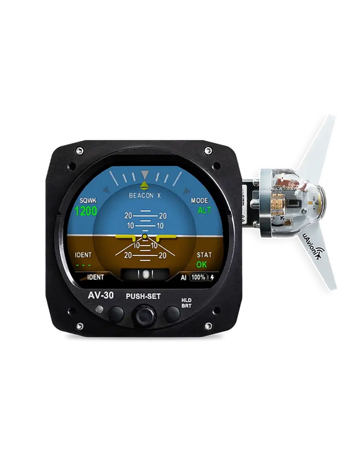 uAvionix Bundle - uAvionix tailBeaconX-TSO Transponder / AV-30-C (Certified) EFIS