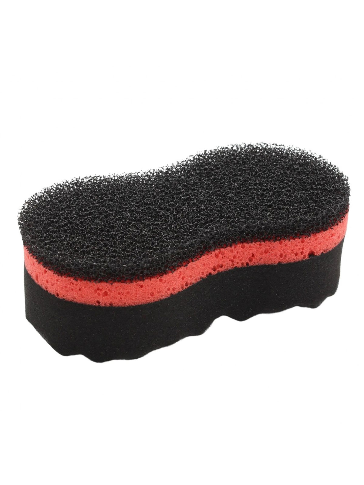ROTWEISS - Waschschwamm KOMBI - schwarz/rot, 22x11x7 cm