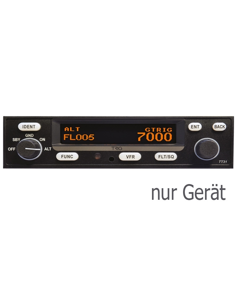 TRIG Transponder TT31 (nur Gerät ohne Einbaurahmen) - Class 1, Mode S u. 1090ES ADS-B Out, VFR/IFR zertifiziert