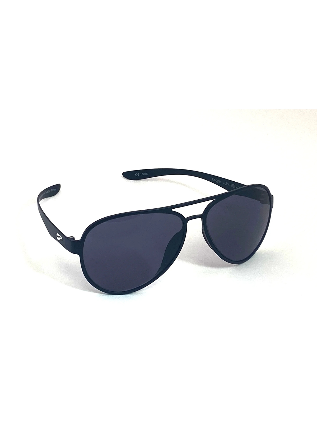 Flying Eyes Sonnenbrille Cooper Aviator Standard - Rahmen matt schwarz, Linsen grau (dunkel)