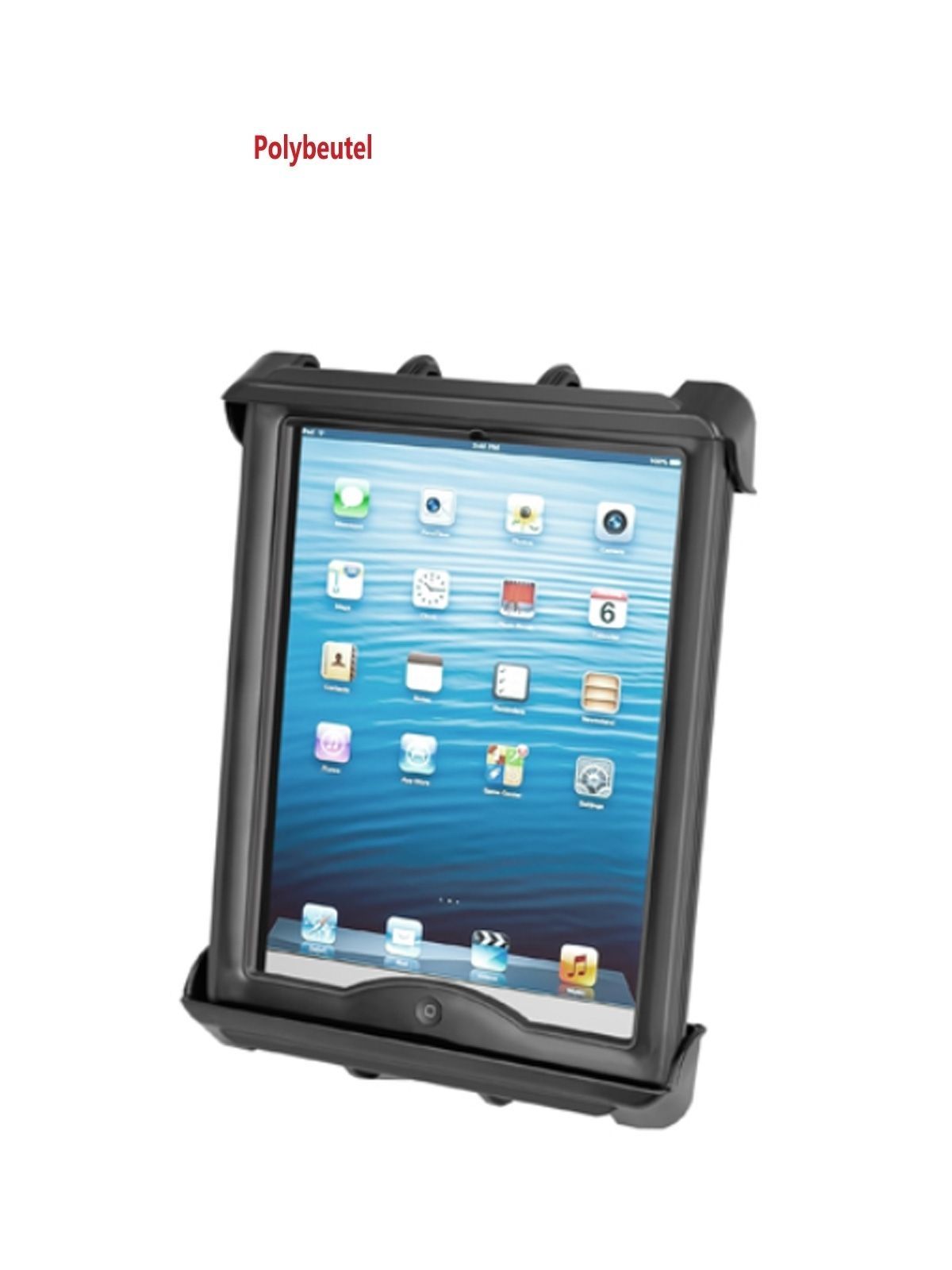 RAM Mounts Tab-Tite Universal Halteschale für bis zu 10 Zoll Tablets inkl. Apple iPad Pro 9.7 (mit/ohne Schutzhüllen) - AMPS-Aufnahme, Schrauben-Set