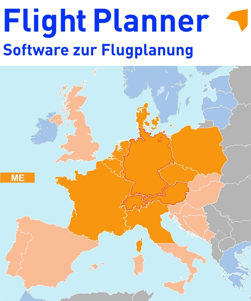 Flight Planner / Sky-Map - Kartenpaket Deutschland und Nachbarländer (ICAO-ME)