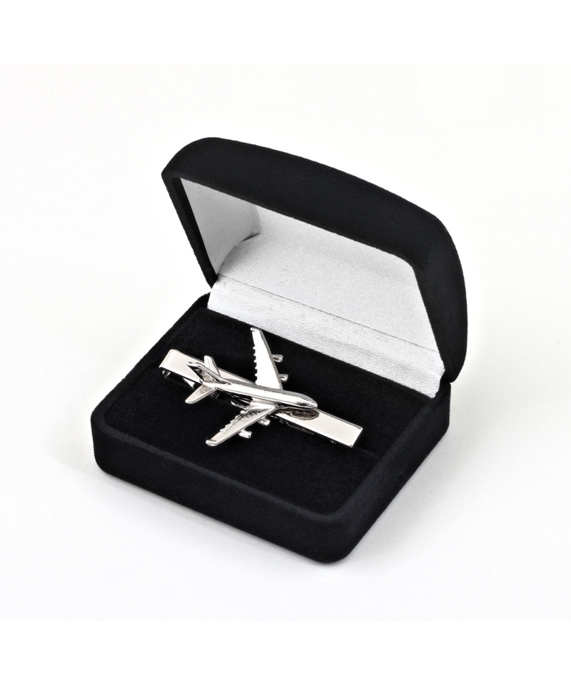 Krawattenclip Airbus A380 - Nickel, glänzend poliert