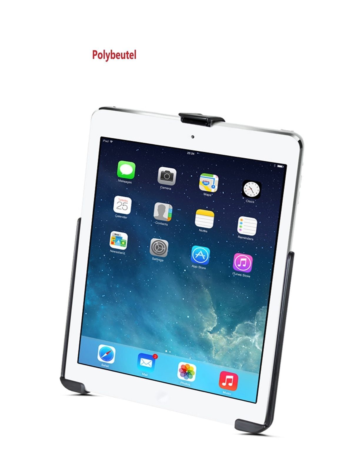 RAM Mounts EZ-Roll'r Form-Fit Halteschale für Apple iPad (5. & 6. Gen.), Air 1-2, Pro 9.7 - Ohne Schutzhülle