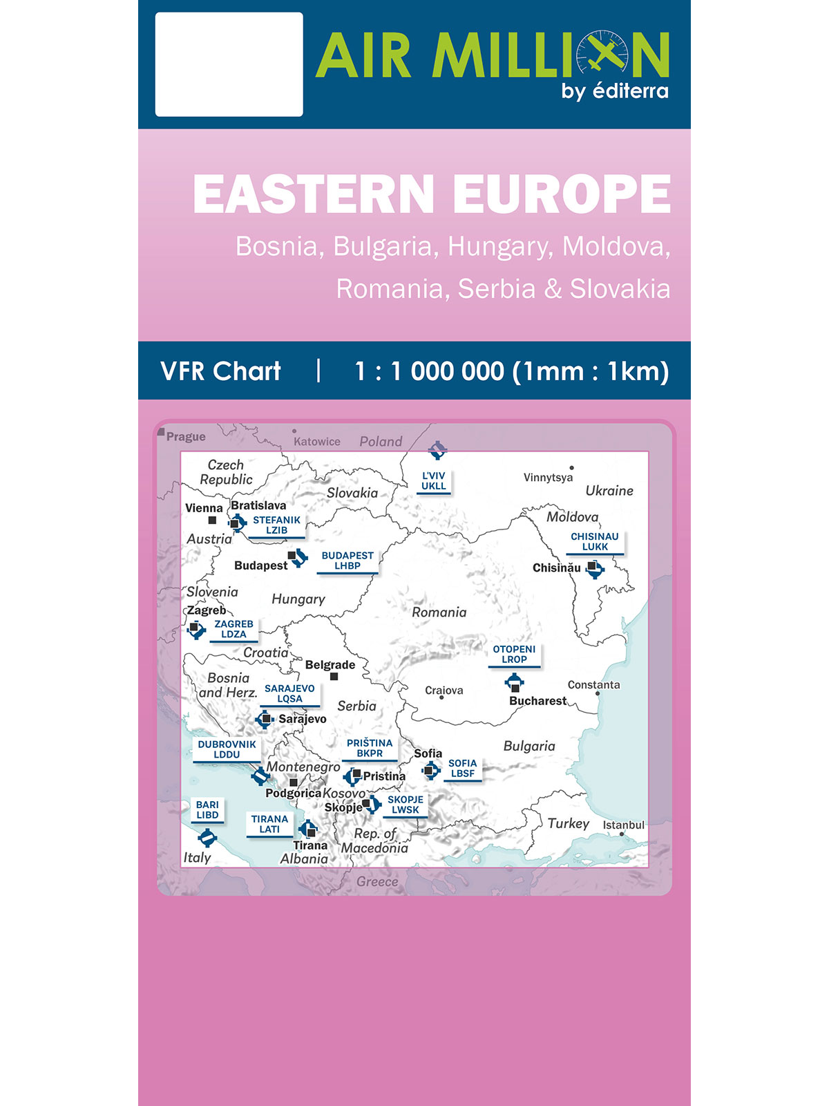 Eastern Europe - Air Million VFR-Karte 1:1.000.000, gefaltet, 2025